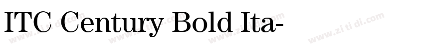 ITC Century Bold Ita字体转换